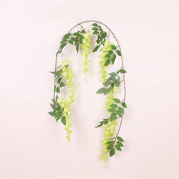 

artificial flowers fake wisteria hanging flower strip wedding decoration 1.8m
