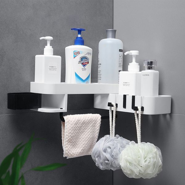

bathroom shelves 1 pcs corner shower shelf shampoo holder kitchen storage rack organizer wall mounted type bao 4