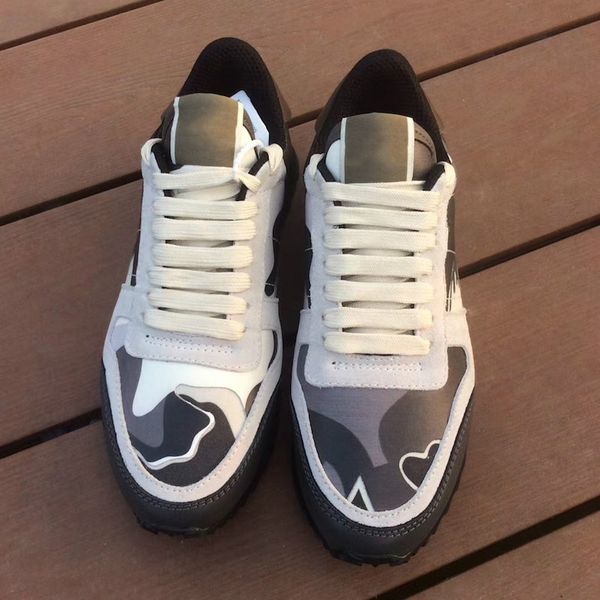 

2020 stud rockrunner камуфляж тренеров обуви mesh натуральной кожи combo rock runner кроссовки для мужчин женщин резиновой подошвой с box q1, Black