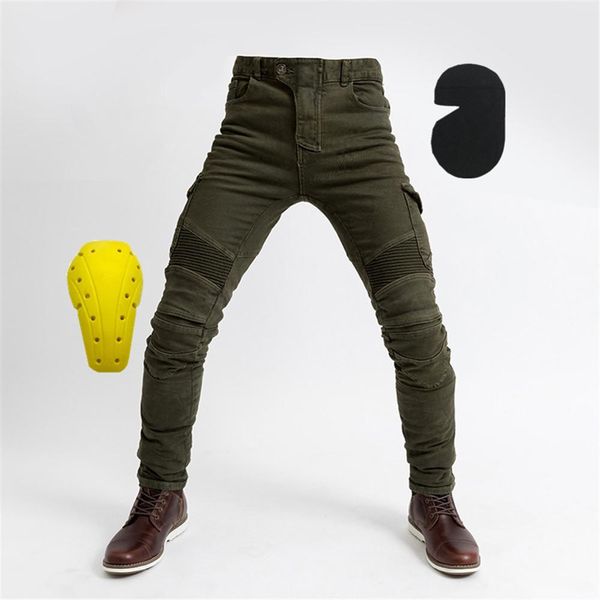 

2019 new green jeans leisure motorcycle jeans pants of locomotive riding a motorcycle pants men's trousers, Black;blue