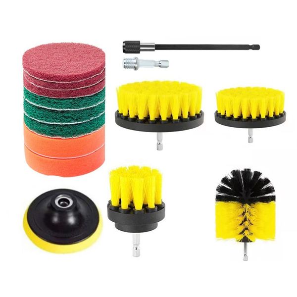 

9pcs drill brush attachments set extend long attachment for bathroom cleaner 95aa