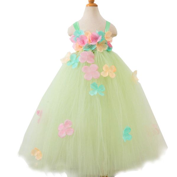 

trolls real kids dresses for girls vestido infantil spring 2019 new children's half-length princess dress girl dresses clothes, Red;yellow