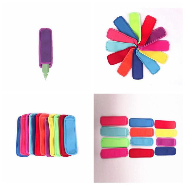 

kid popsicle держатели рукав pop ice рукав неопрен морозильники держатели ice bag лето малыши мороженый держатель для кухни инструменты cls6