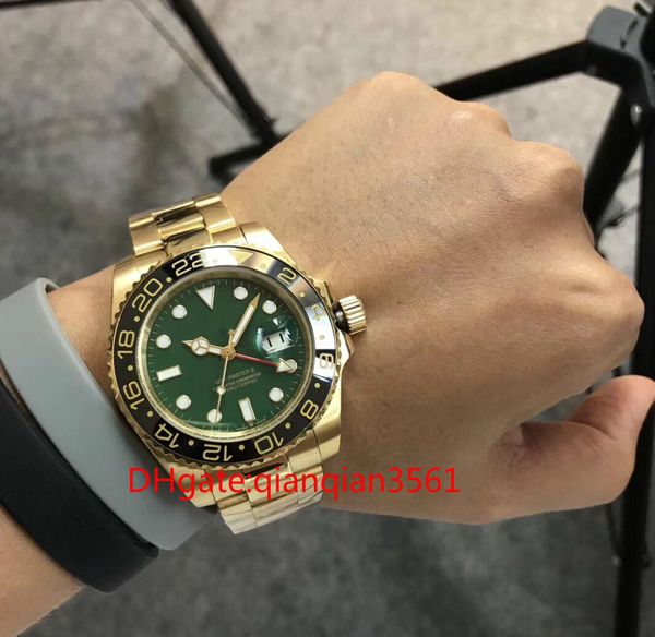 

Топ дизайнер бренда часов Высокого качества Автоматического Мужское WristWatch Зелен