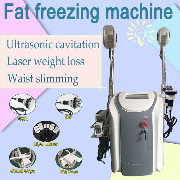 

2019 profe ional cryolipoly i fat freeze body limming machine 2 cryo handle cavitation rf lipo la er home alon u e