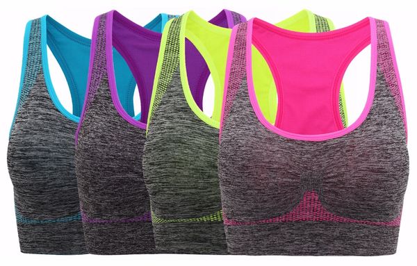 

women's seamless sports bra high impact pocket yoga bras, White;black