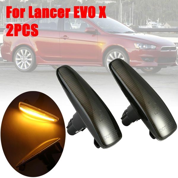 

1 pair amber car led side marker light turn signal lamp for mistubishi lancer 8351a001 flashing side fender marker lights