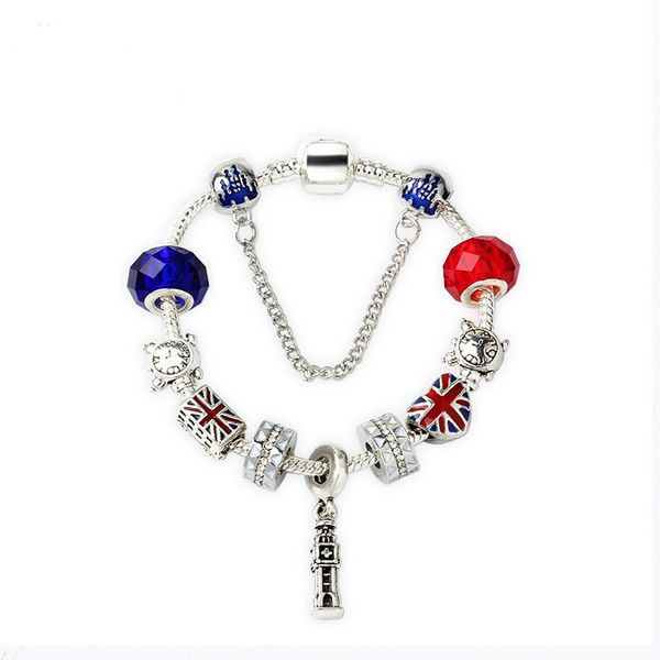 

2020 новй styel бѬале блка или diy лондон биг бен подвека бѬале femme англи ил, Golden;silver