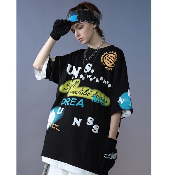 

MarchWind Brand Hip Hop Oversize T Shirt Men Streetwear Graffiti Fire Flame Tshirt Harajuku Summer Short Sleeve T-Shirt Cotton Loose Tees