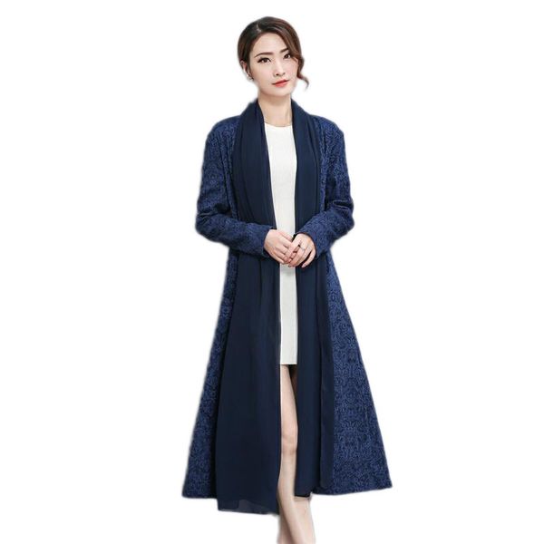 

women windbreaker new spring elegant medium long large size ladies outerwear autumn loose high-end temperament cardigan coat 388, Tan;black