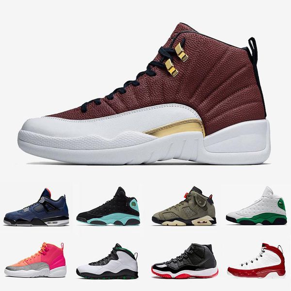 

12s game ball punch 12 mens basketball shoes reverse taxi 4s loyal blue 11s bred 9s travis cactus jack 6 sports sneakers, White;red