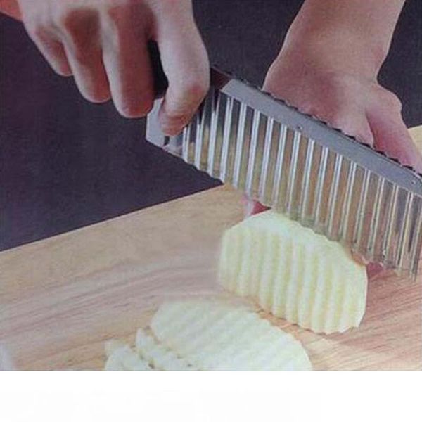 

2017 new potato wavy knife stainless steel plastic handle kitchen gadget vegetable fruit cutting peeler cooking tool kitchen accessories