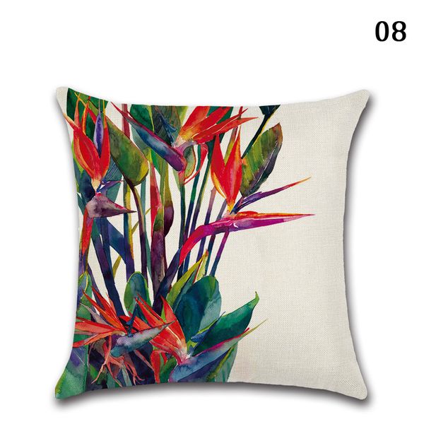 

forest tree leaf print linen pillow case car sofa throw cushion cover ornament