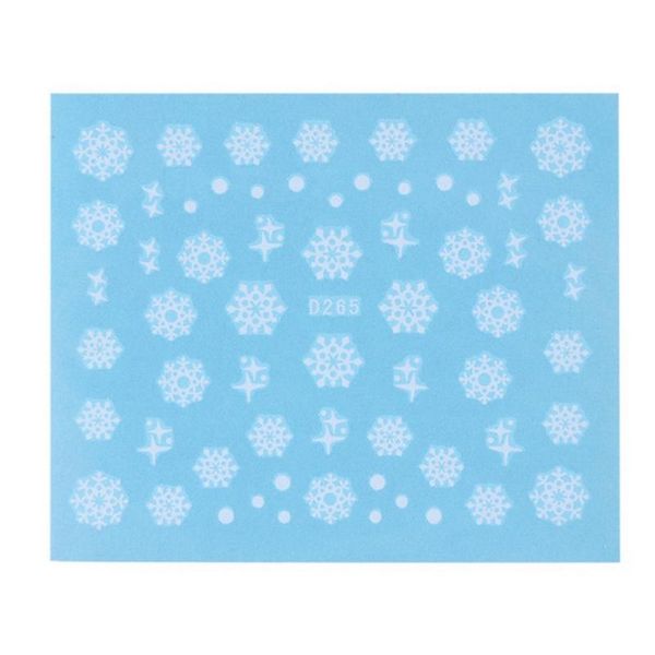 

winter christmas manicure sticker diy decorative water decal fashion printing nail paper nail art decoration diy tool, Black