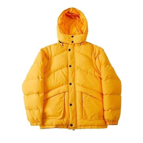 

18fw моды пуховик черный и желтый съемные пуховик high street теплый мужчин и женщин пара куртка жилет hfssyrf042, Black