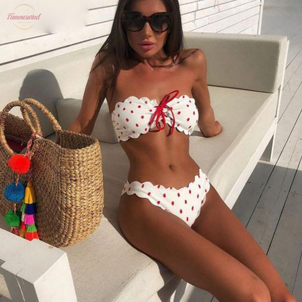 

polka dot beach women 2019 two swimsuit push up swimwear floral side bathing suit brazilian bikini wear swimming suit, White;black