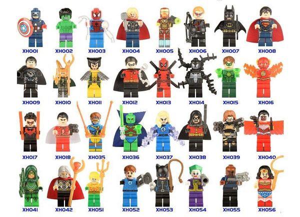 

wholesale 600+ building blocks super hero figures toys the avengers toys joker toys mini action figures bricks minifig christmas gifts