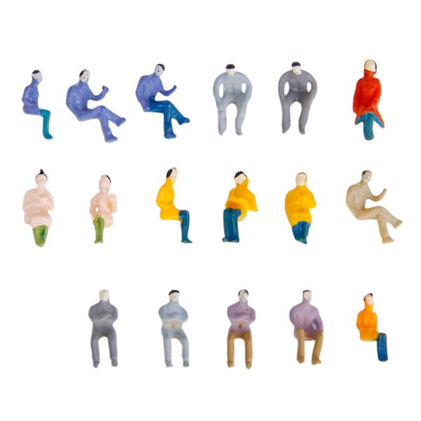 

100x passenger model sitting passengers diorama train layout 1: 100 ho oo