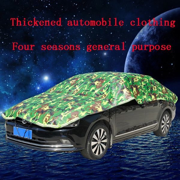 

thickening of car clothing, car cover, hail prevention, half hood plus cotton cover, snow and frost prevention