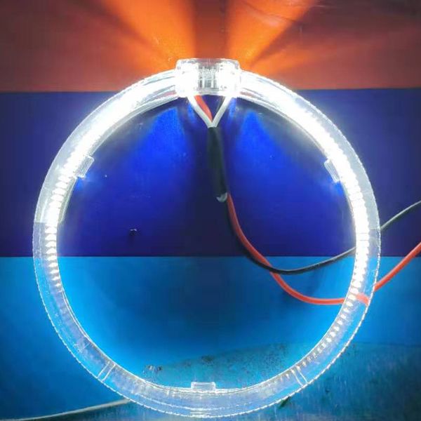 

shuoke 1pair 2pcs white 80mm 90mm 100mm 6000k cob led angel eyes for bi xenon/led projector lens
