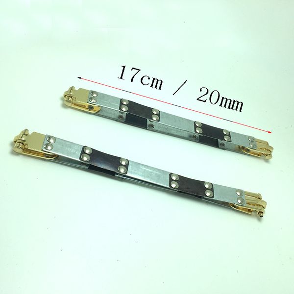 

10 pieces/lot 10 17 20 cm metal internal flex frame with loops, purse frame accessories bag flex spring clasp, Black