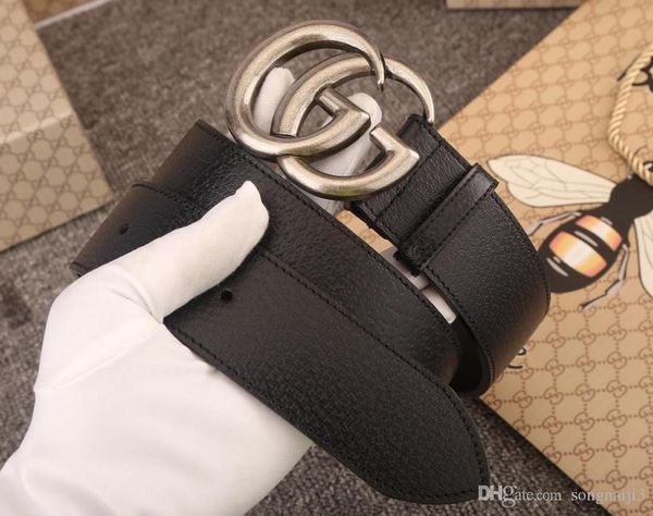 

selling new mens womens black belt genuine leather business belts pure color belt snake pattern buckle belt for gift a1371, Black;brown