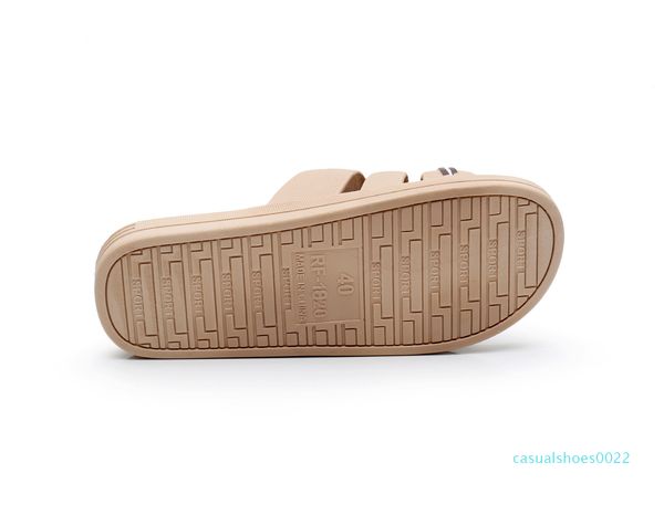 

men slippers 2019 summer mens shoes casual breathable beach sandals slippers wedge black white flip flops men slides flat 2 c22
