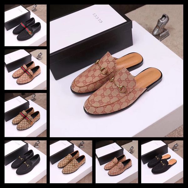 

brand new buckle strap flats loafers shoes men slip on pointed toe genuine leather dress footwear for male brown size 38-45, Black;red