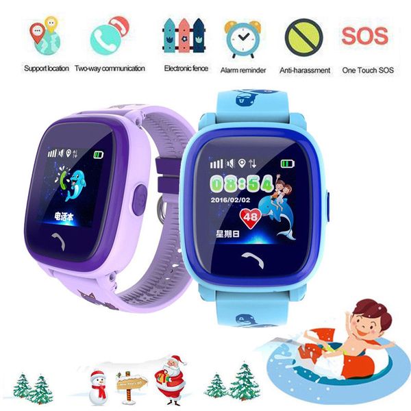 

anti lost df25 oled child gps tracker sos smart monitoring positioning device phone kids gps baby watch compatible ios android, Slivery;brown