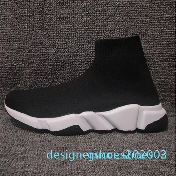 

2019 новый париж скорость тренеры knit носок оригинал роскошная mens женщин кроссовки дешевые качества повседневная обувь без коробки d03, Black