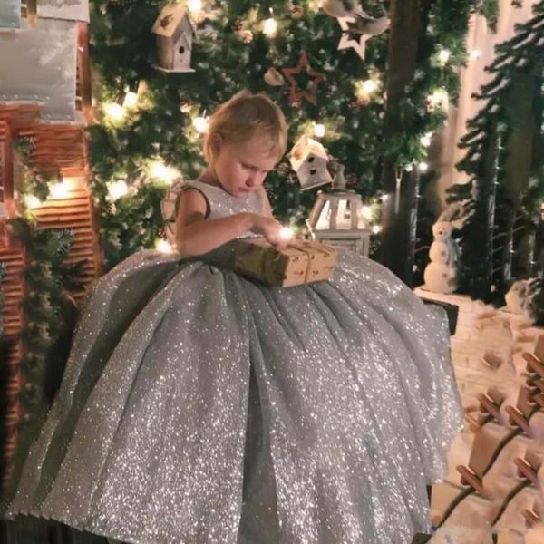 

customized flower girls dresses sliver sequined backless girls pageant dress ball gown any size cheap, Red;yellow