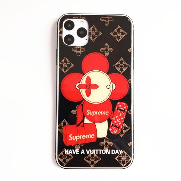 

luxury phone cases for iphone 11/11pro/11pro max designer back cover fashion iphone case with brand sun flower 2 styles wholesale