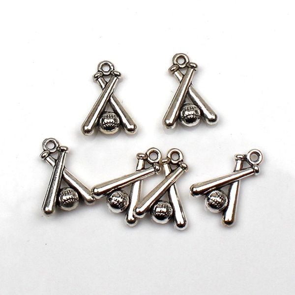 

5pcs charms baseball bat 19*13mm antique tibetan silver pendant finding accessories diy vintage choker necklace handmade, Black