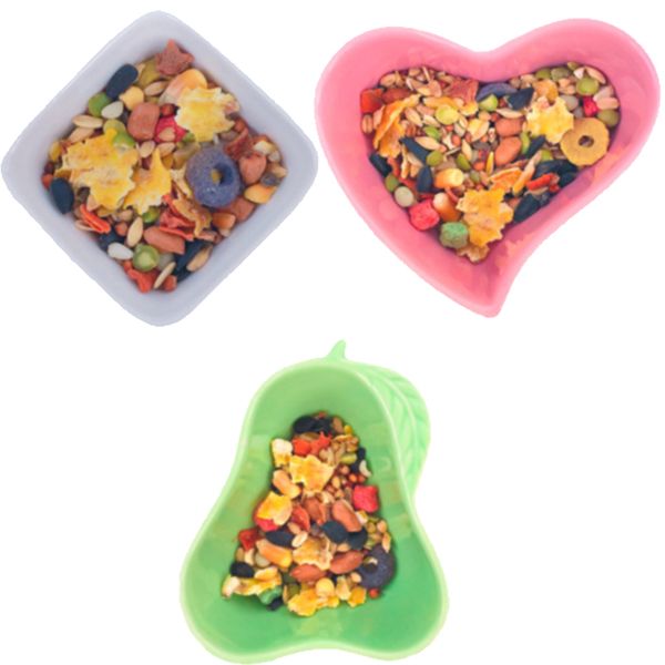 

2 pairs small ceramic bowl pet hamster rabbit feeding bowl for small pet