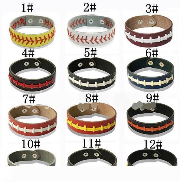 

softball baseball sport bracelet- actual baseball leather bracelet ,yellow softball leather with red seams stitching leather baseball, Golden;silver