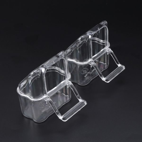 

2pcs / set акриловые bird feeder клетка висячие dish feeder диспенсер пьющий feeder птицы поставки другие птицы утварь