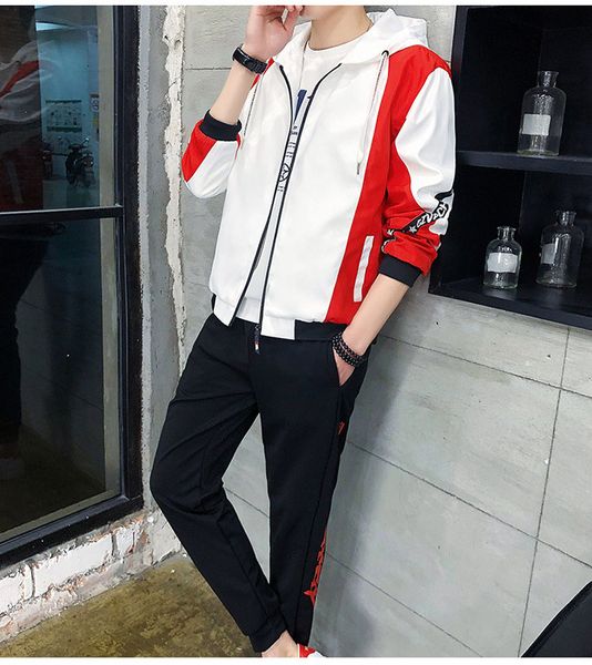

mens конструктора марка повседневный outfit мода zipper 2 шт комплект luxury spring -5xl новые прибытия tracksuit 2019 top hot 4 цвета, Black;brown