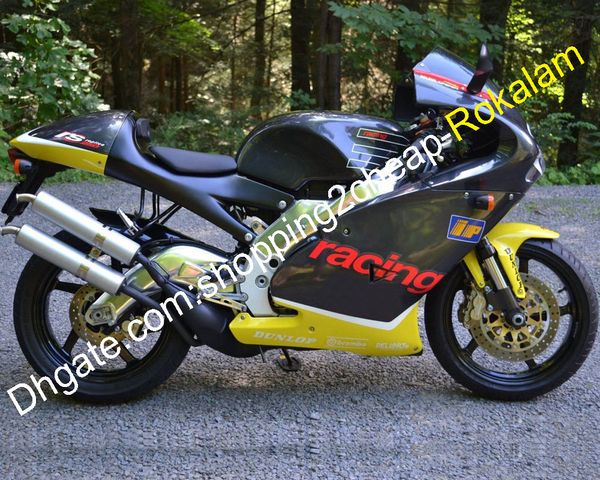 Racing Motorcycle para Aprilia RS250 1998 1999 2000 2001 2002 Rs 250 98 99 00 01 02 Amarelo Black Bodywork Jogo de Aftermarket