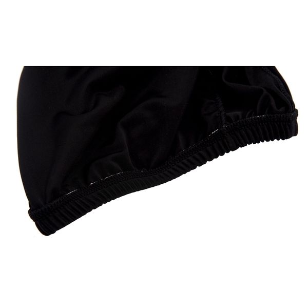 

children black pure color fiber elastic swimming swim cap hat swimming caps