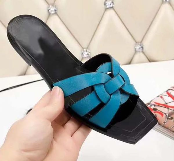 

with box for woman slippers sandals flat shoe flip flop designer shoes fashion sandals slide by shoe05 sll14 09, Black