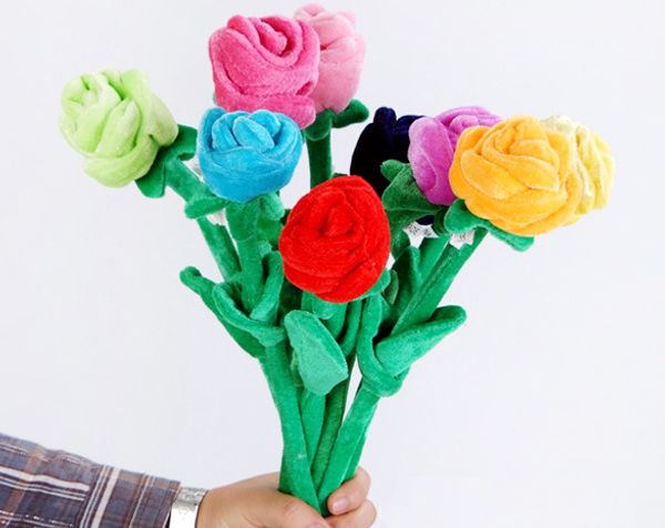 

10pcs/lot 32/42cm curtain flower rose decoration flower decorative supplies valentine's day lover's gift kids toys plants