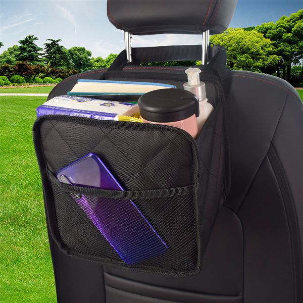 

tote car organizer front seat & backseat tissue box l car storage box l trunk organizer for car accessories i back seat organizer (black