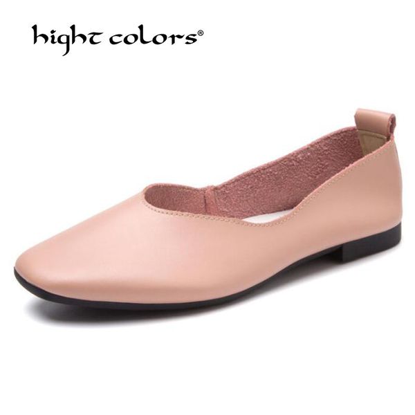 

woman flat shoes loafers women genuine cow leather casual ladies brand design mom&pregnant women&nurse&drive shoes, Black
