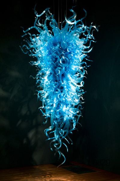 

modern art decor chandeliers blue blown pendant lamps home h otel murano glass artistic chandelier lighting