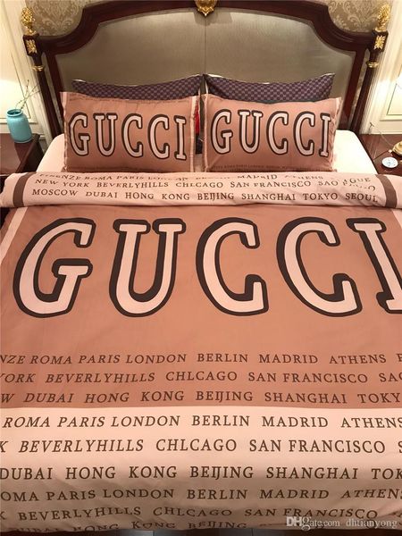 

big letter design bedding sets 3 style letter stripe bed sheet suit 2019 new modal+cotton bedding sets
