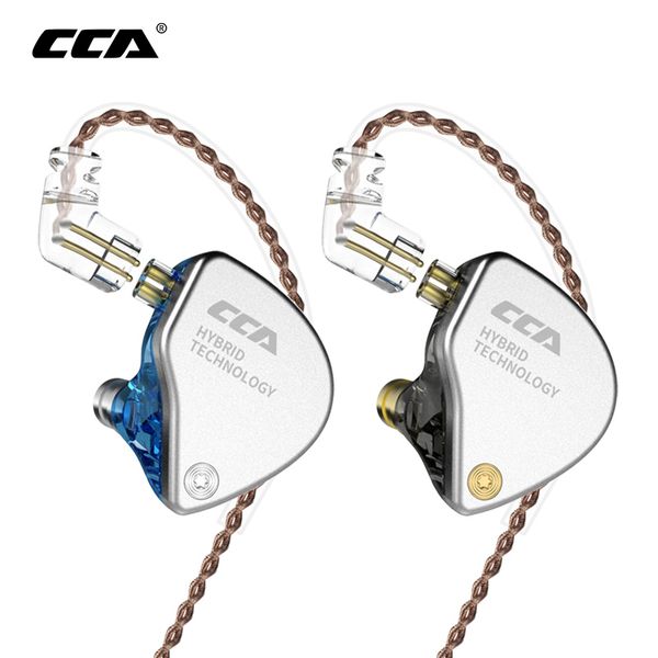 

cca ca4 1ba+1dd hybrid in ear earphone hifi monitor sports running stage iem 2 drive unit headset detachable 2pin cable cca c10