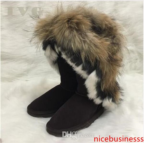 

женские сапоги австралийский стиль дизайнерские сапоги женские снегоступы искусственный мех украшения коровья кожа ботинок бренд ivg