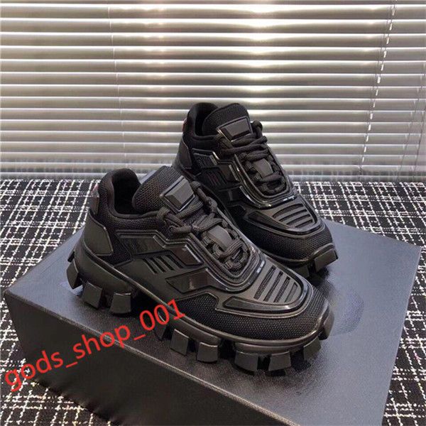 

prada hococal 2020 новая обувь du gabbana вязаные кроссовки женская повседневная обувь белый черный кожаный сетчатый кроссовки кружева плоск, Black