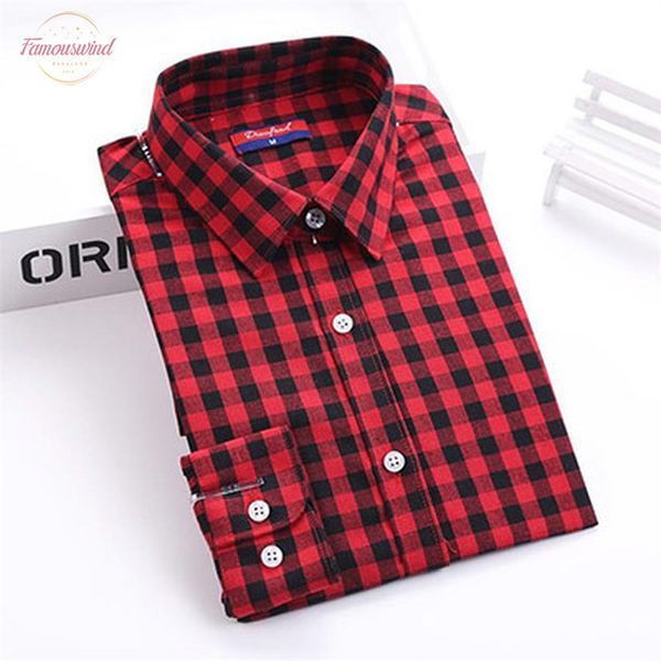 

shirts women plaid blouses long sleeve ladies office long sleeve flannel shirt plus size female clothing women fashion blusas, White
