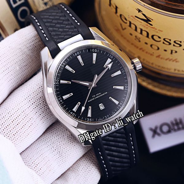 

aqua terra 150m miyota 8215 cal.8800 automatic mens watch steel case black texture dial black rubber 220.12.41.21.01.001 hi_watch e304d4, Slivery;brown